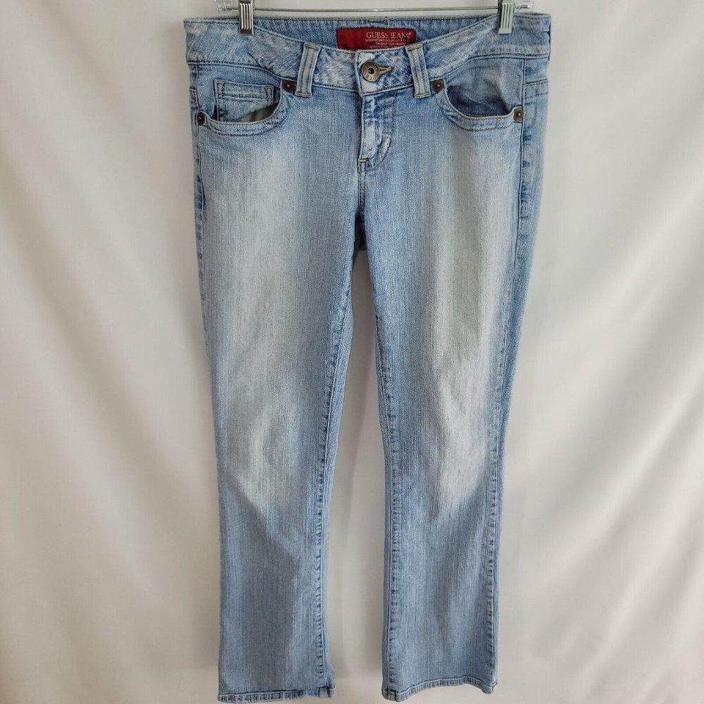 Guess Blue Jeans 81 30 (Actual 33"x33") Daredevil Boot Cut Stretch Low Rise